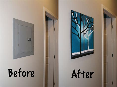 art to hang over electrical box|hanging panels pictures.